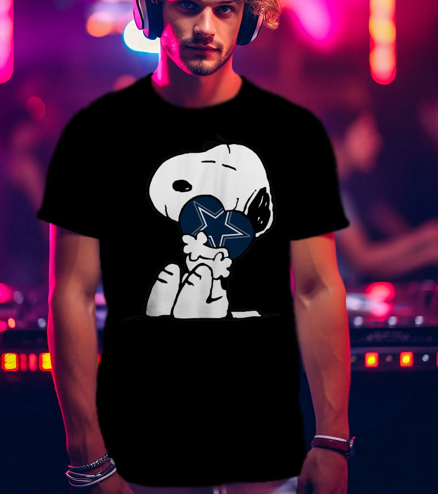 Dallas Cowboys Snoopy Heart Fans Star T-Shirt