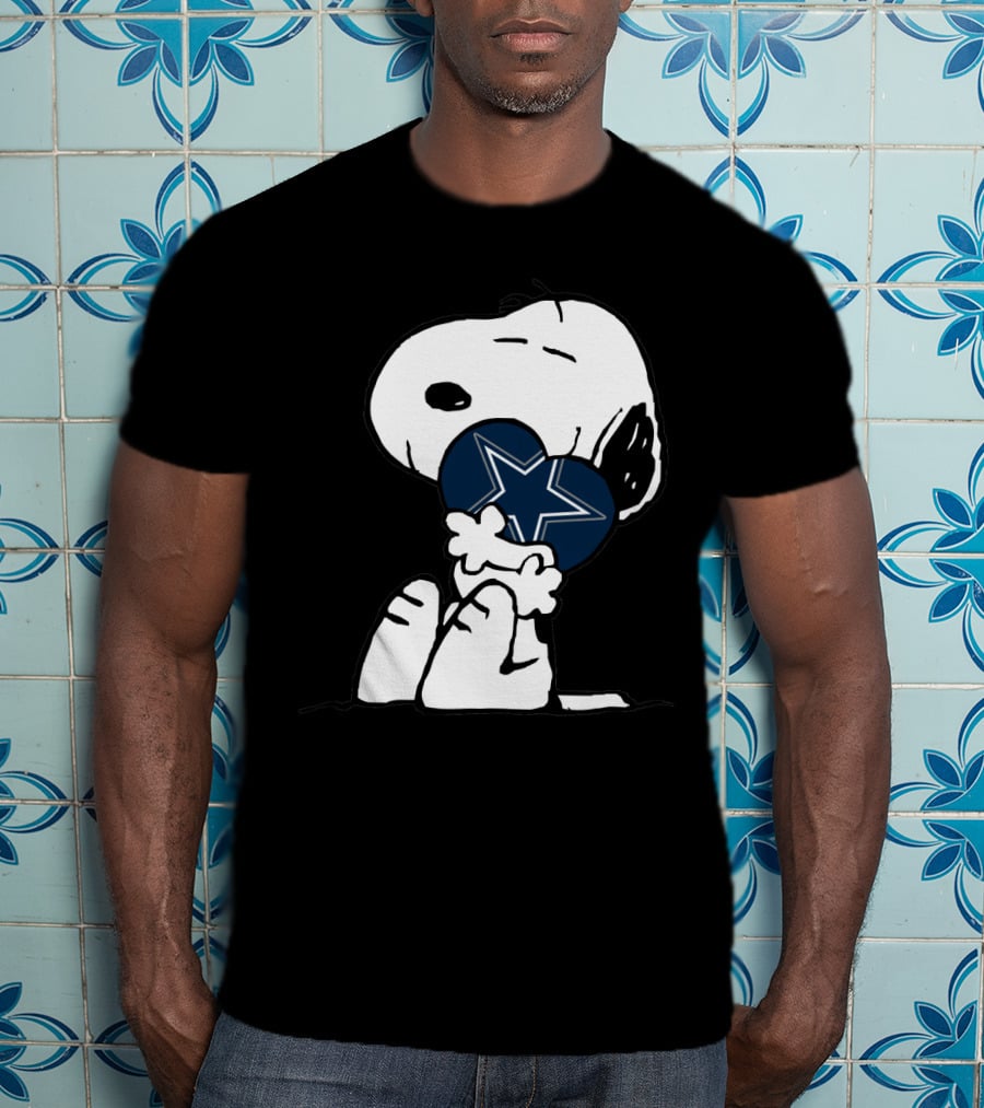Dallas Cowboys Snoopy Heart Fans Star T-Shirt