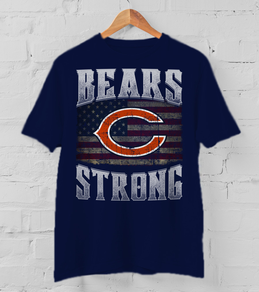 Bears Strong Chicago American Flag T-Shirt