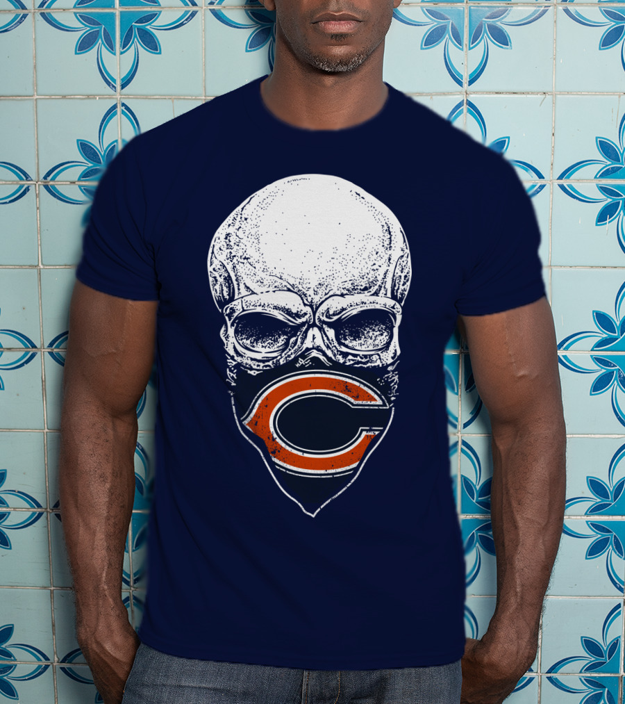 Chicago Bears Skull C T-Shirt