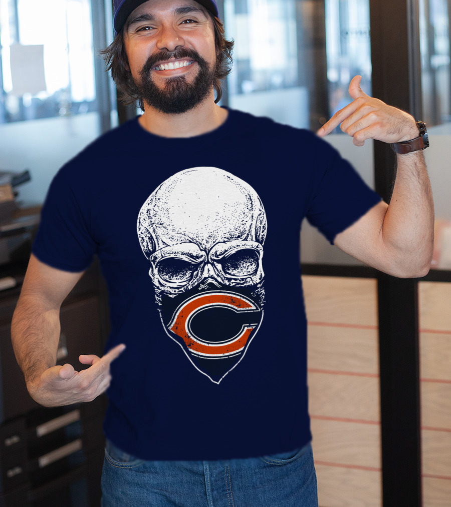 Chicago Bears Skull C T-Shirt