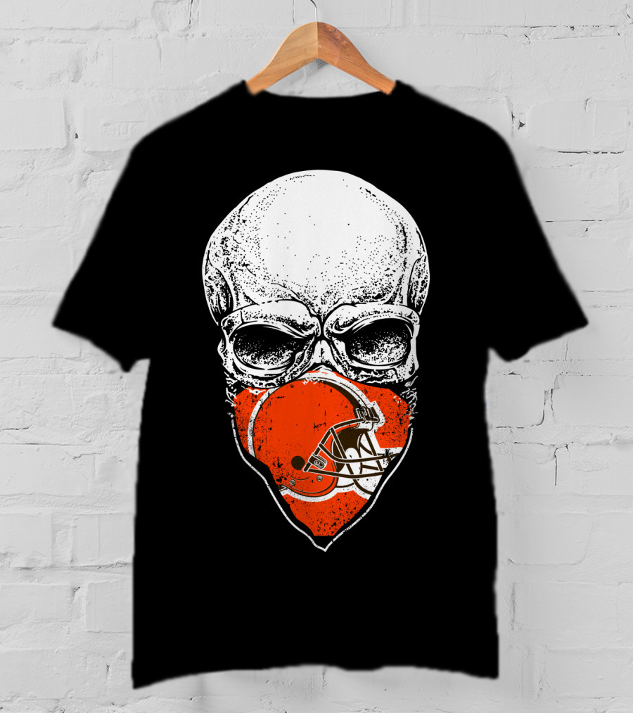 Cleveland Browns Skull With Helmet T-Shirt