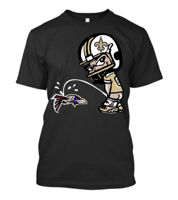 New Orleans Saints Vs Falcons And Ravens Rivalry Humor T-Shirt