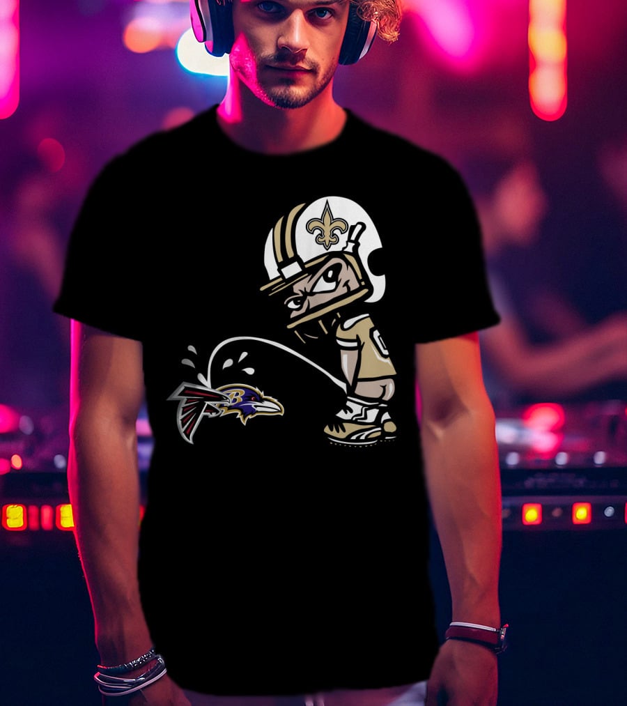 New Orleans Saints Vs Falcons And Ravens Rivalry Humor T-Shirt