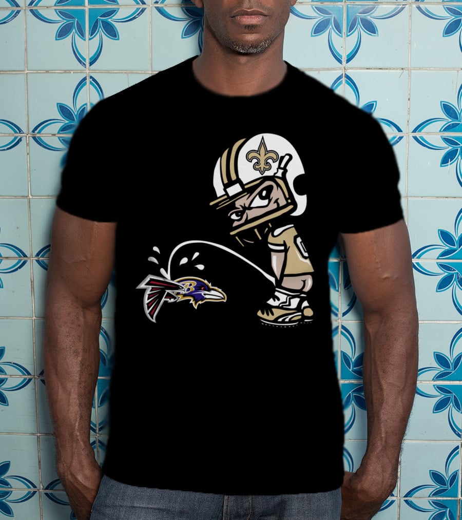New Orleans Saints Vs Falcons And Ravens Rivalry Humor T-Shirt