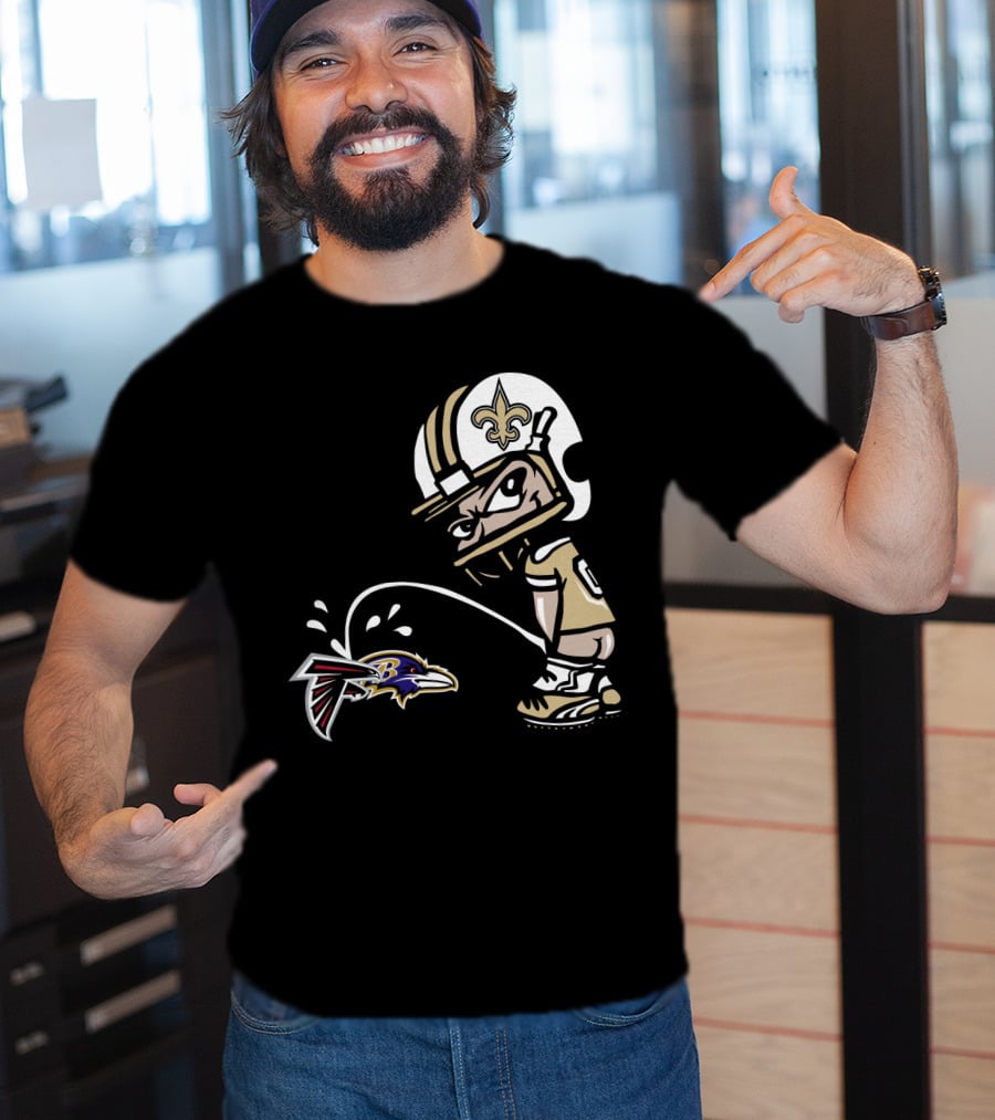 New Orleans Saints Vs Falcons And Ravens Rivalry Humor T-Shirt