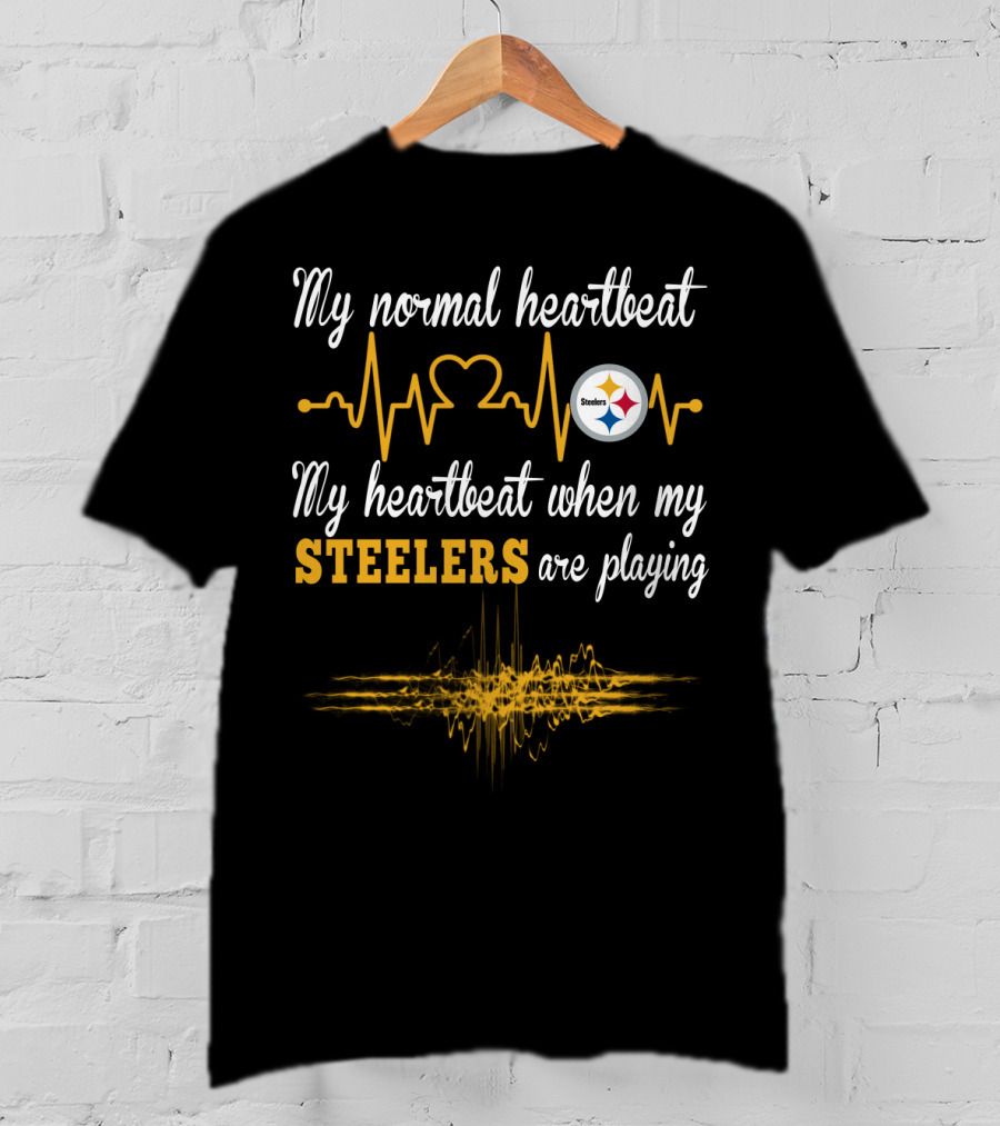 My Normal Heartbeat My Heartbeat When My Steelers Are Playing T-Shirt