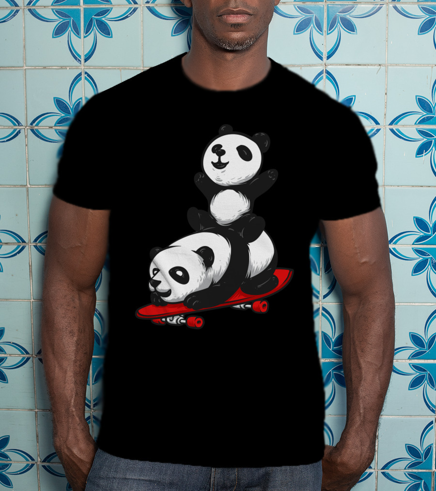 Camp Mau Panda Skateboarding Adventure T-Shirt