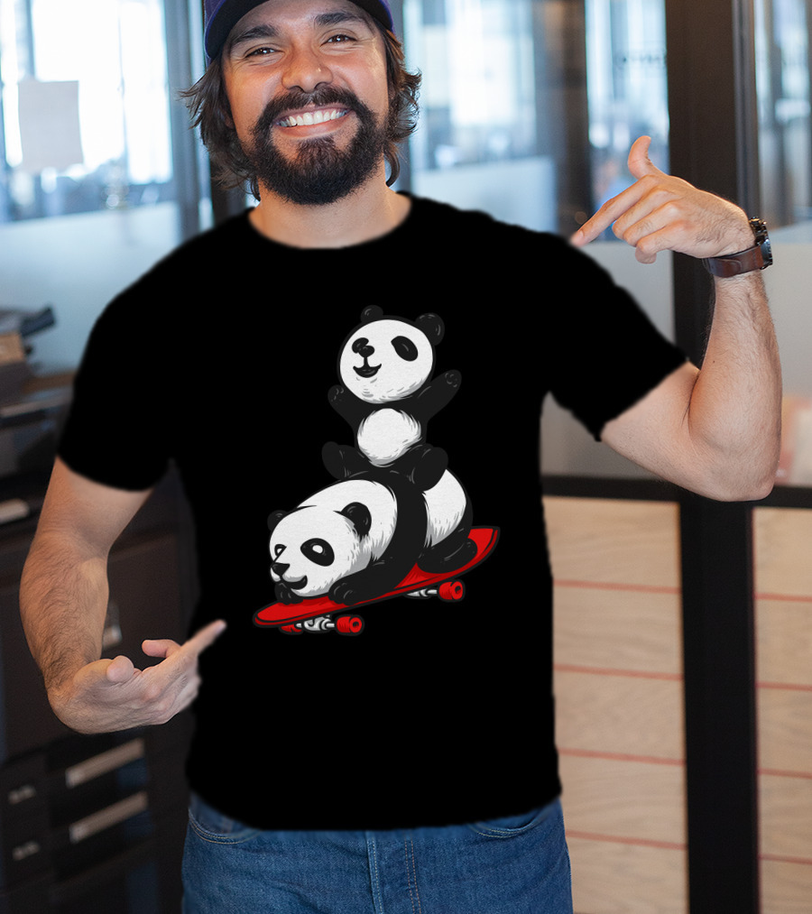 Camp Mau Panda Skateboarding Adventure T-Shirt