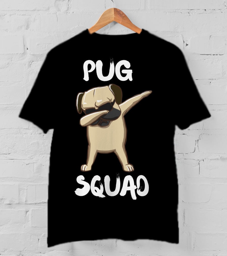 Pug Squad Dabbing Funny Pug T-Shirt