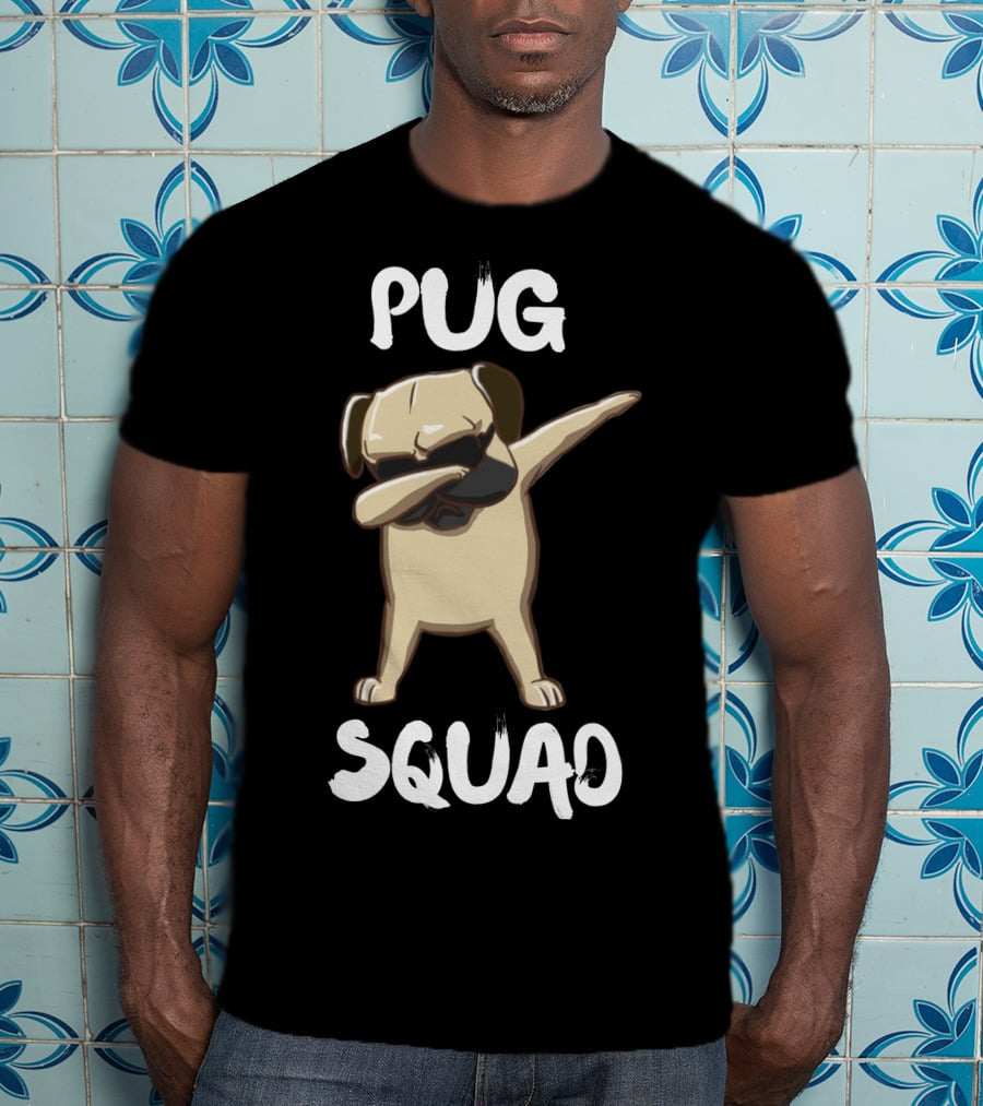 Pug Squad Dabbing Funny Pug T-Shirt