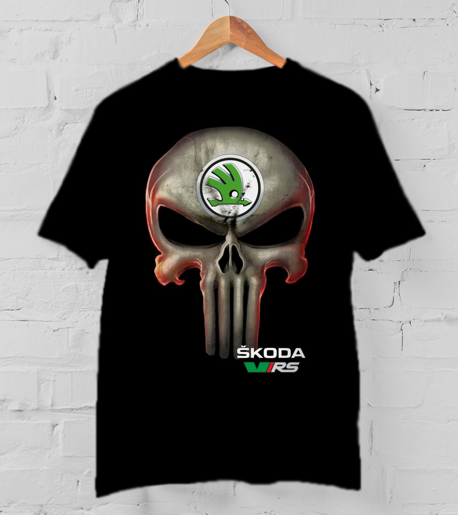 Škoda VRS Skull Punisher Emblem T-Shirt