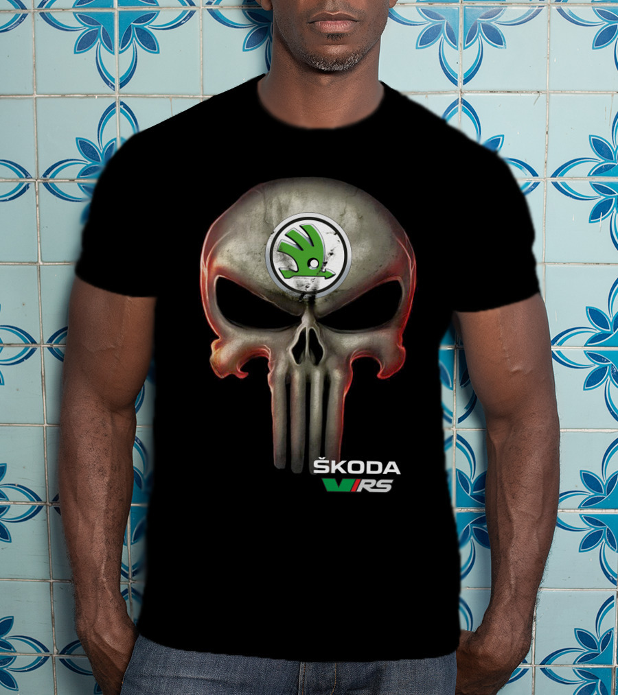 Škoda VRS Skull Punisher Emblem T-Shirt