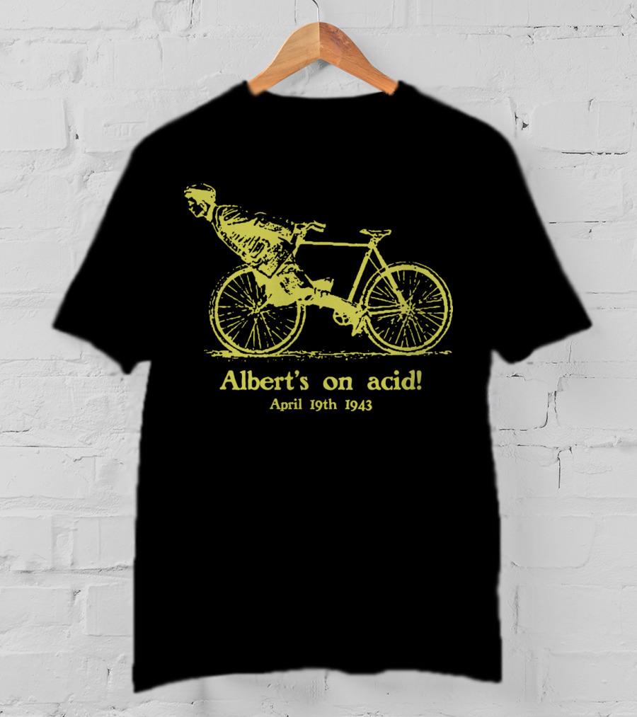 Albert's On Acid April 19th 1943 Bicycle Day Mellow Yellow T-Shirt