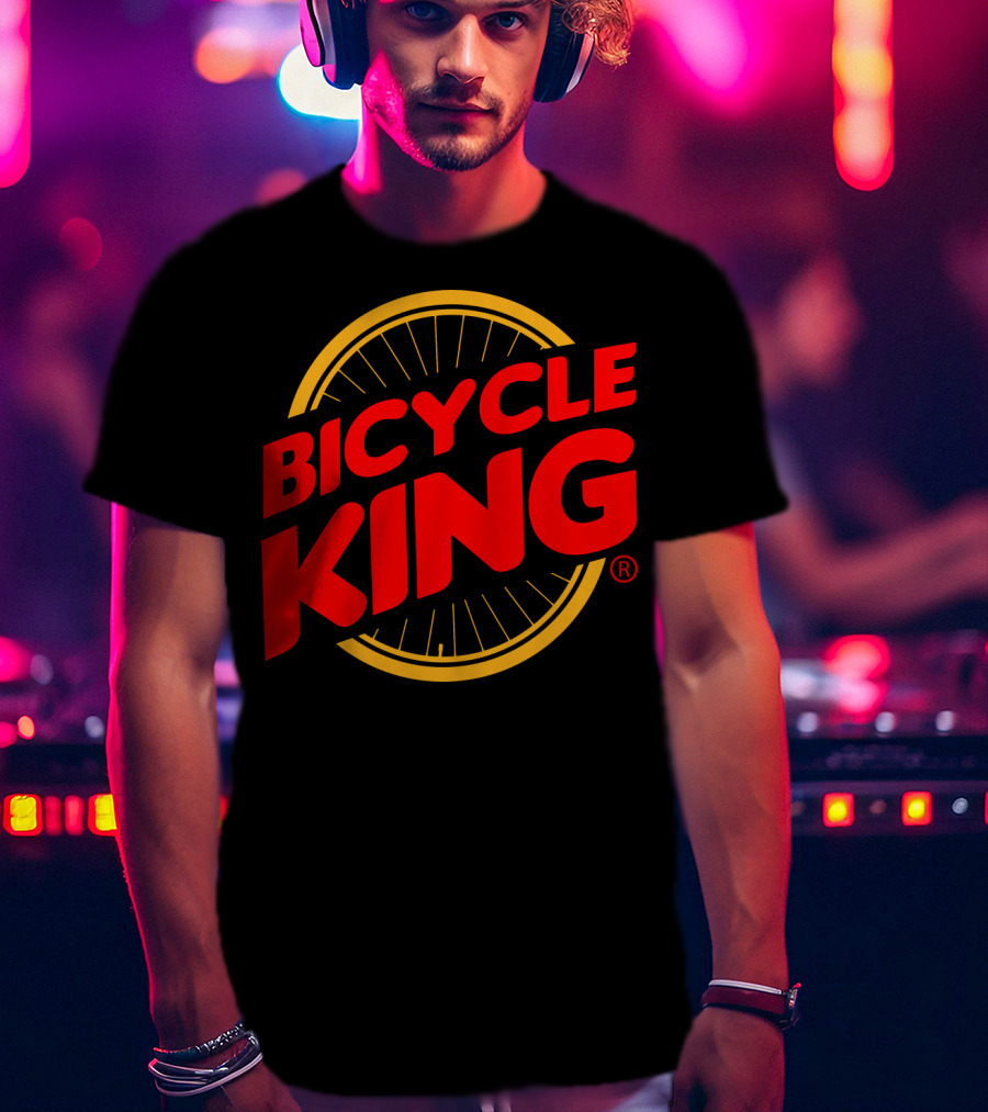 Bicycle King Parody With Bicycle Wheel T-Shirt