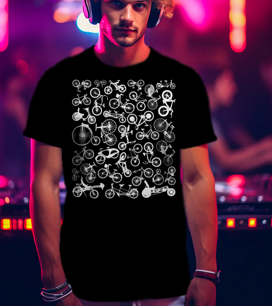 Bike Bicycle Madness Multitude Of Bikes T-Shirt