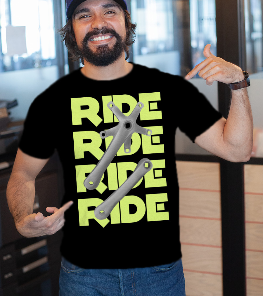 RIDE RIDE RIDE Bike Crankset T-Shirt