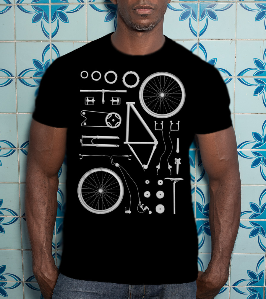Bike Parts Diagram Assembly Exploded View T-Shirt