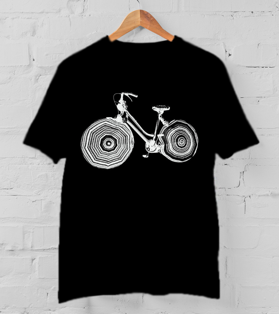 Bikeadelic Groovy Spiral Wheel Bicycle T-Shirt