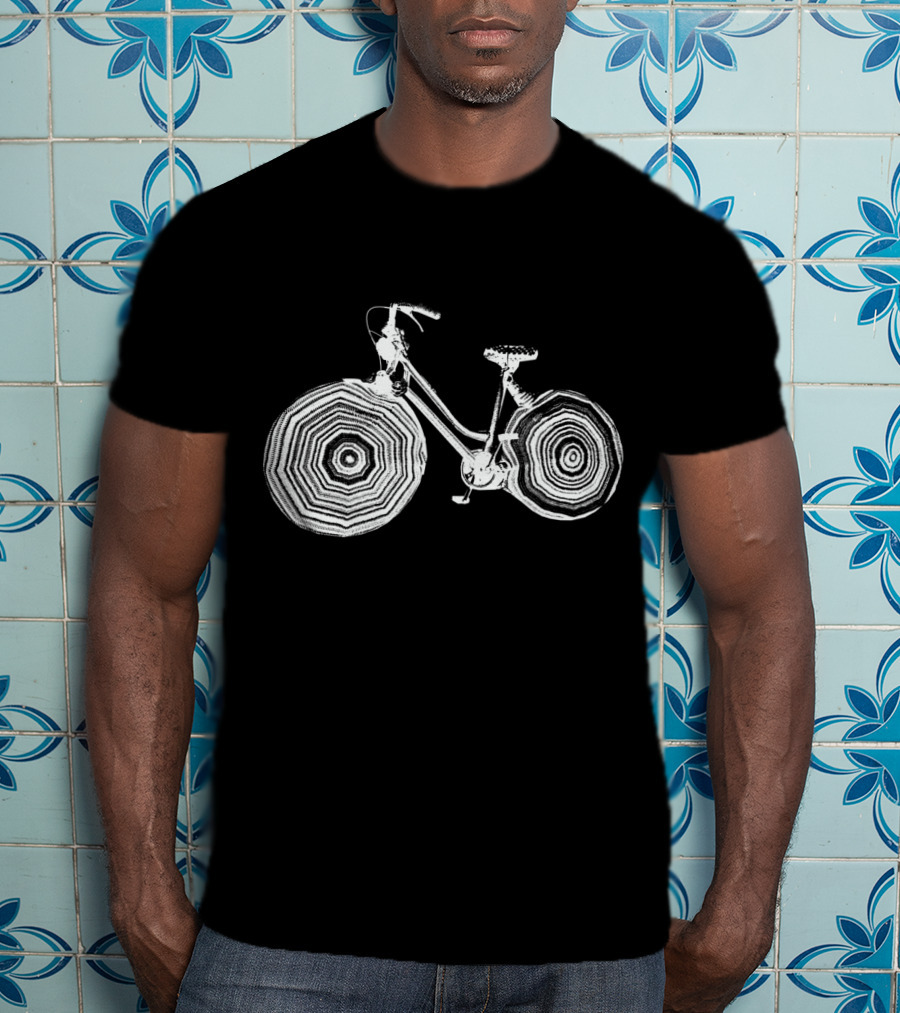 Bikeadelic Groovy Spiral Wheel Bicycle T-Shirt