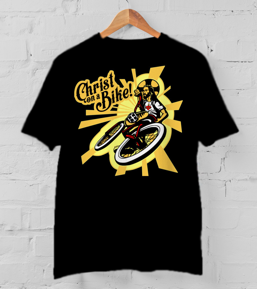 Christ On A Bike Retro Radiance Cycle Burst T-Shirt