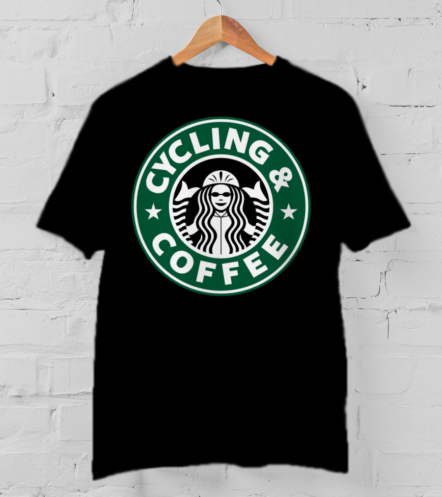 Cycling And Coffee Logo Parody Starbucks T-Shirt