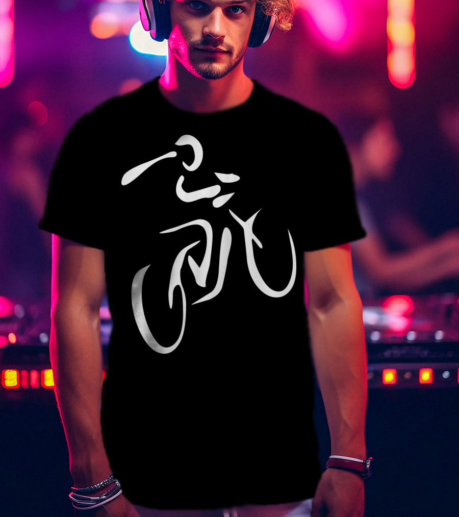 CyclingBikingSpinning Workout Abstract Cyclist T-Shirt