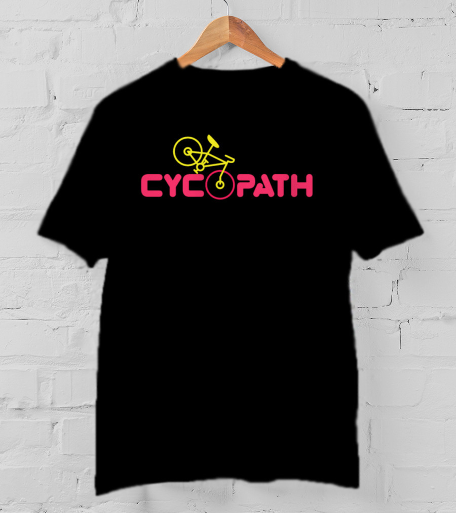 Cycopath Biker Yellow Bicycle T-Shirt