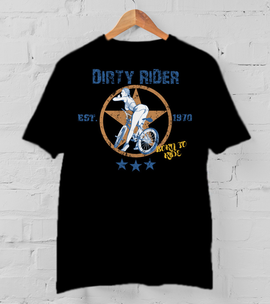 Dirty Rider Born To Ride Est. 1970 Star T-Shirt