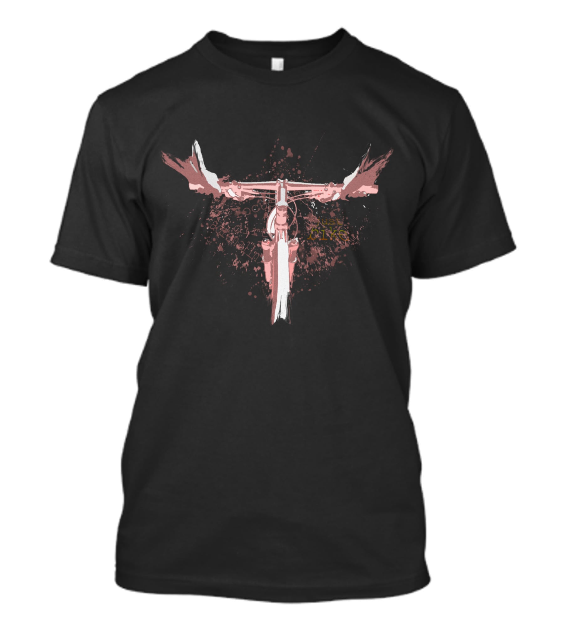 Dirt Ride Adventure Splatter Bike Handlebar View T-Shirt