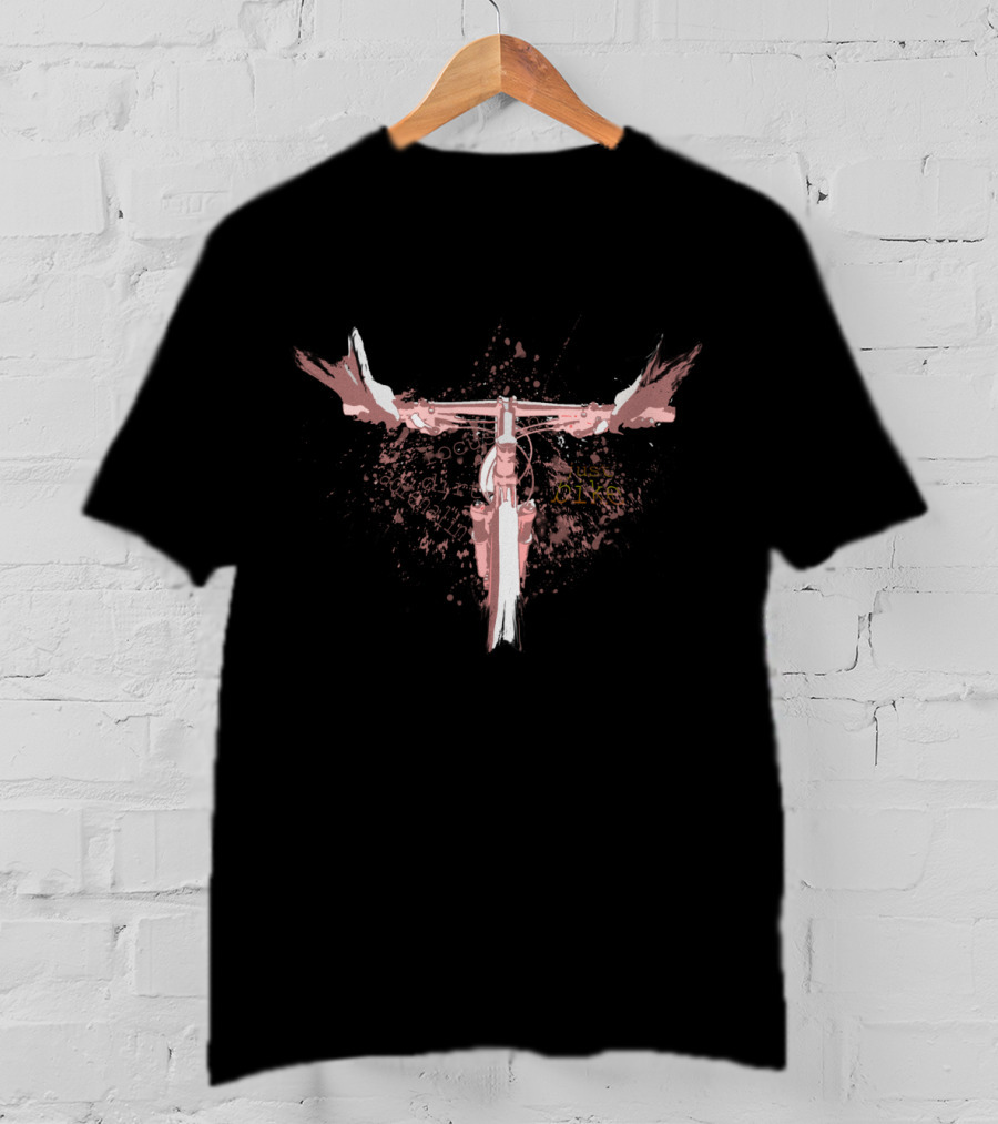 Dirt Ride Adventure Splatter Bike Handlebar View T-Shirt