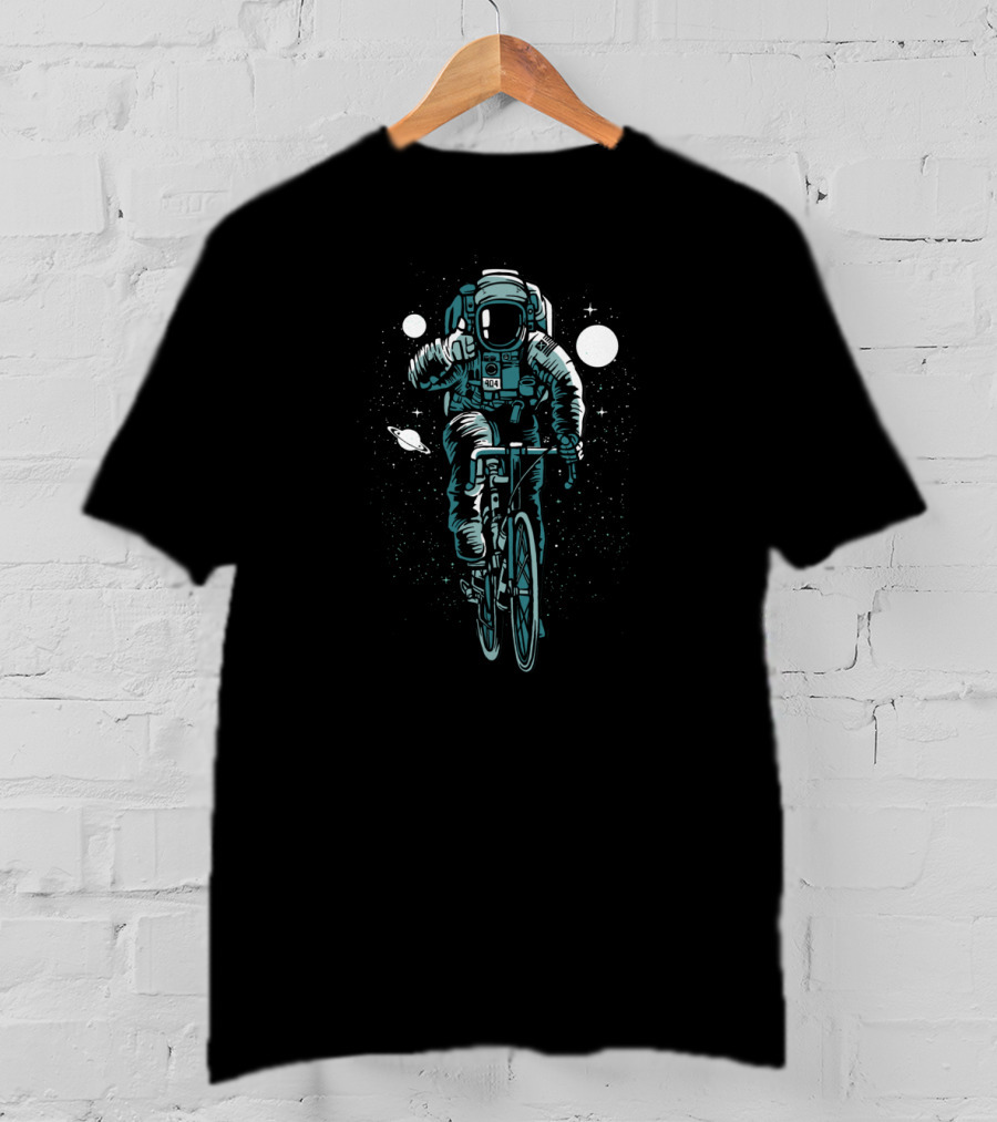 Galaxy Cruise Astronaut Biking Through Space T-Shirt