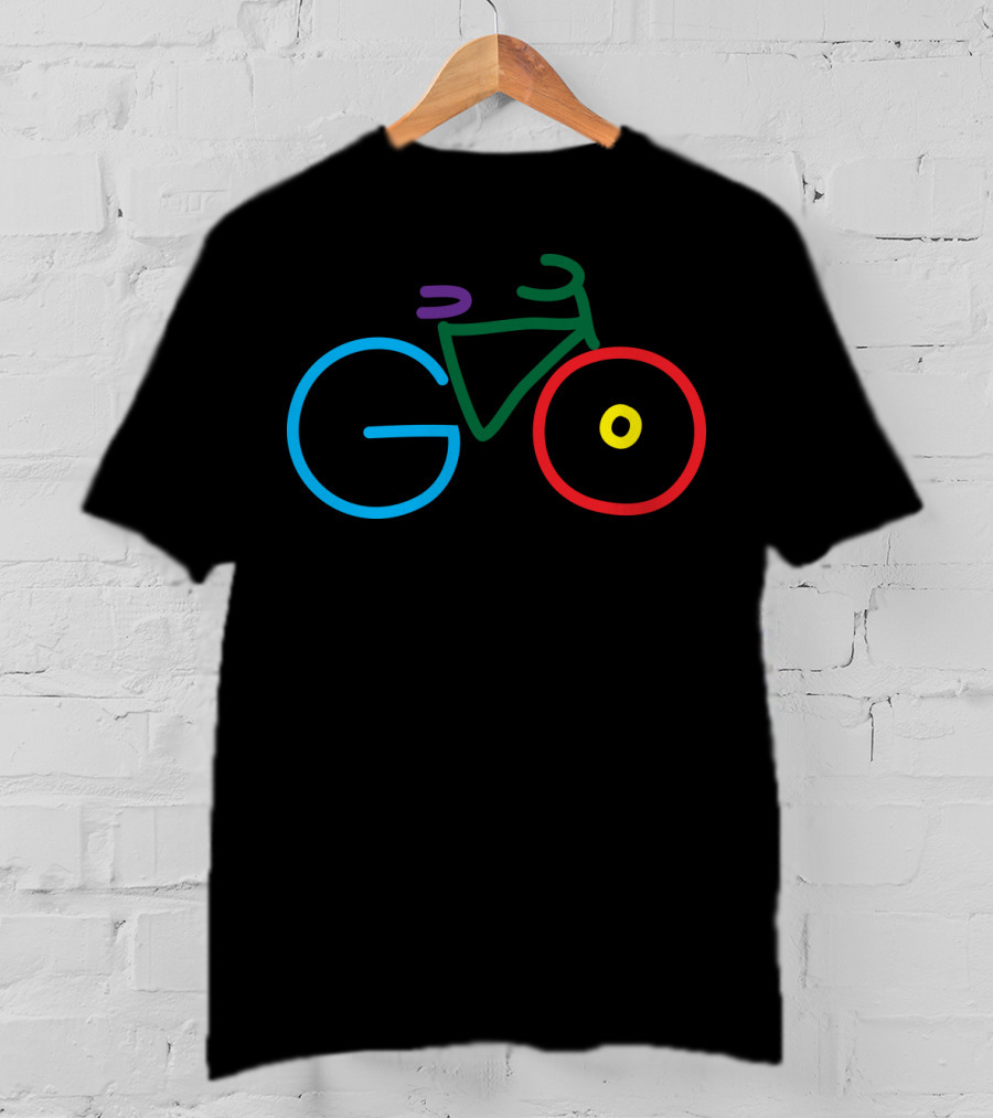 Go Green Go Healthy Go Cycling Bicycle T-Shirt