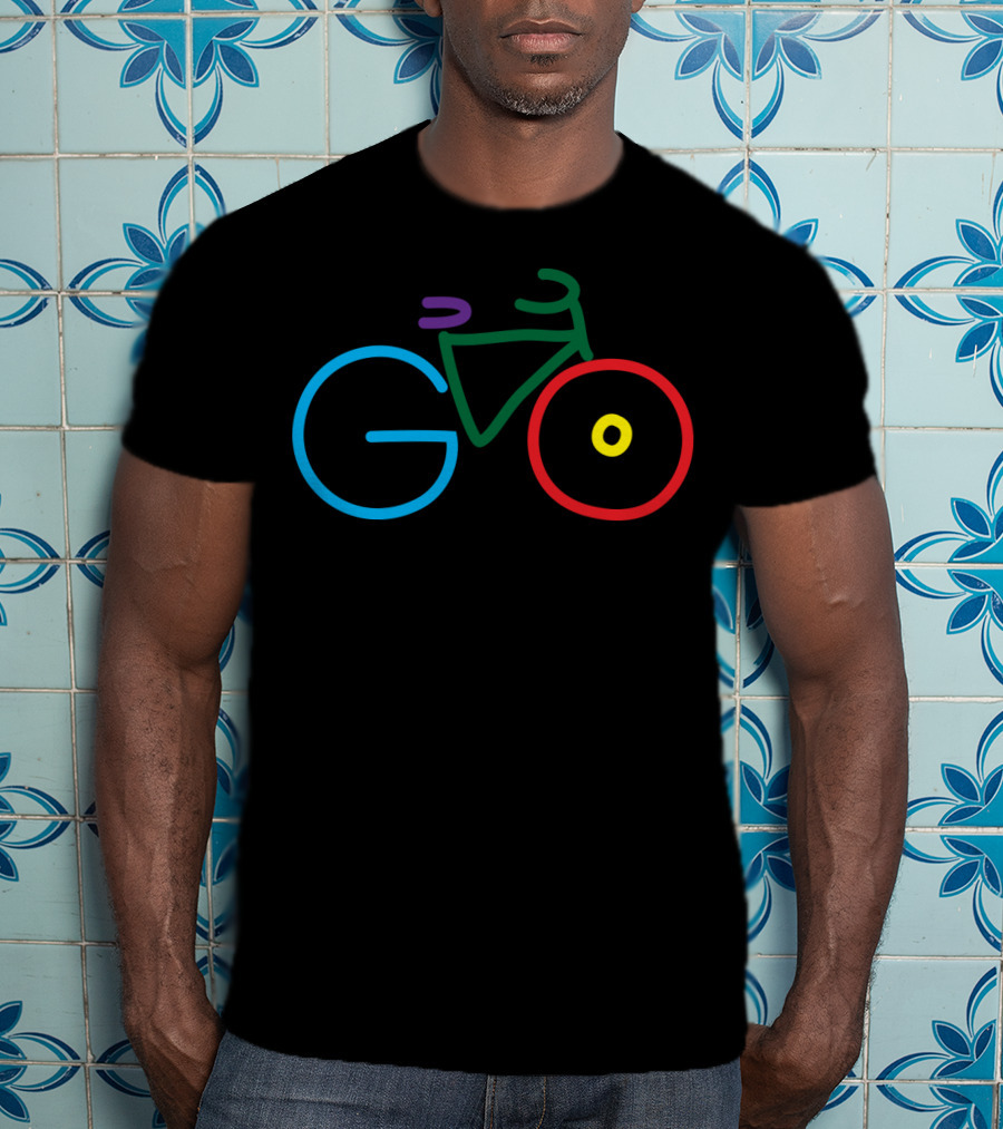 Go Green Go Healthy Go Cycling Bicycle T-Shirt