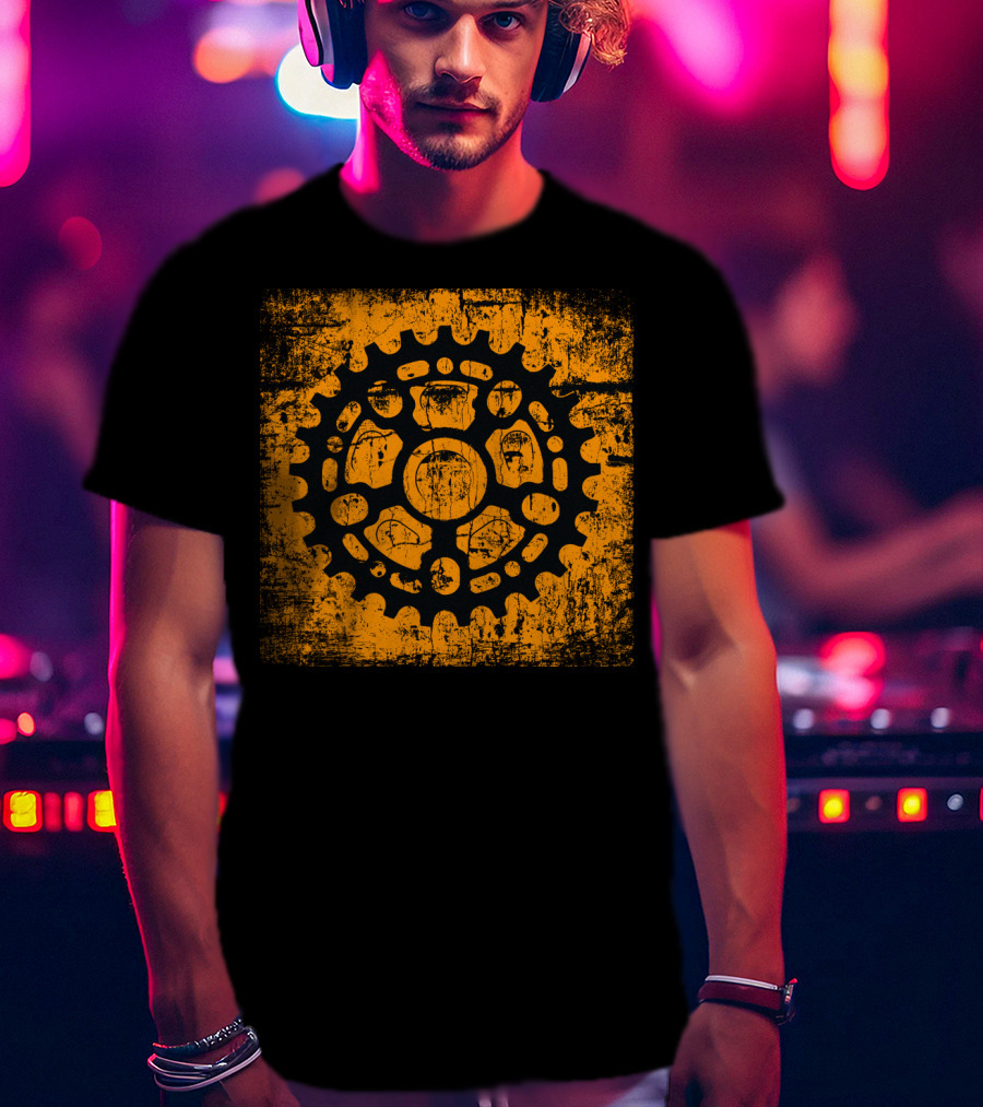 Grunge Gear Distressed Orange Sprocket T-Shirt