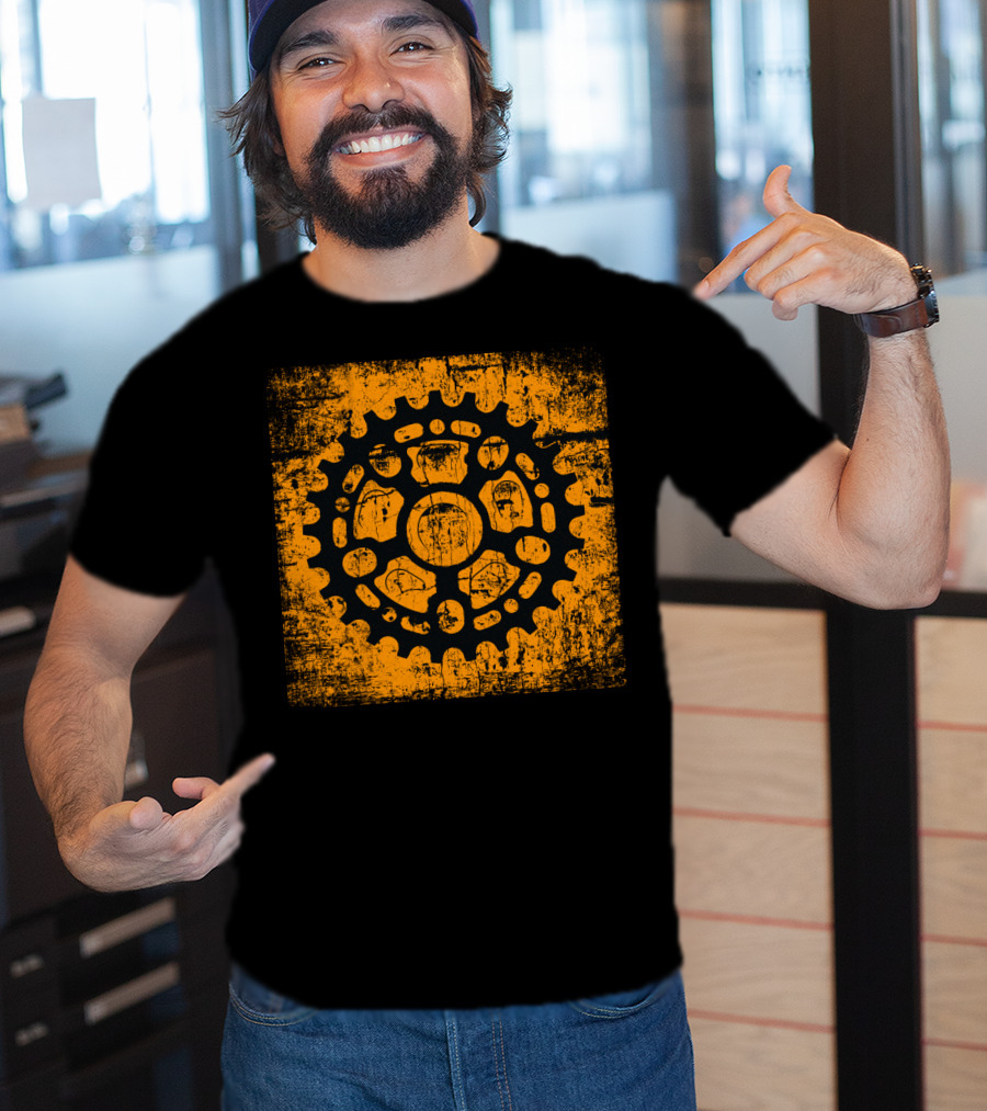 Grunge Gear Distressed Orange Sprocket T-Shirt