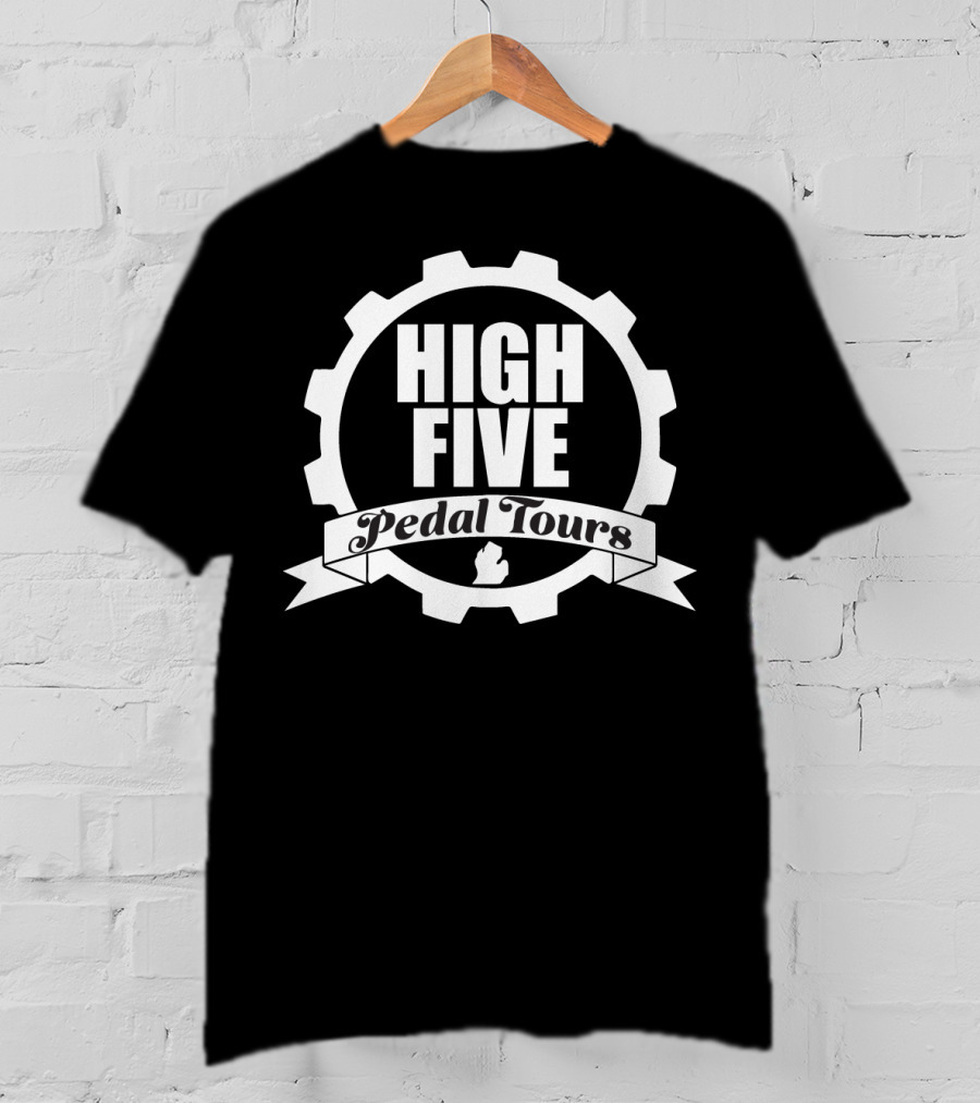 High Five Pedal Tours White T-Shirt