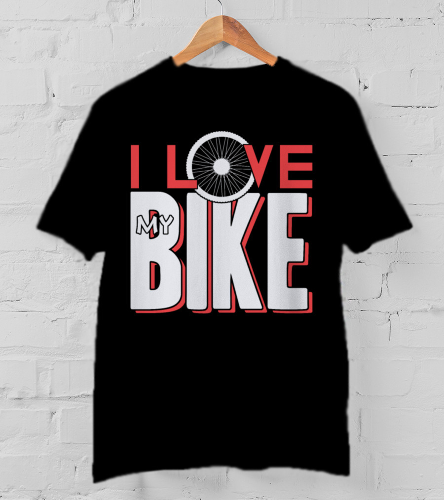 I Love My Bike Bicycle Wheel T-Shirt