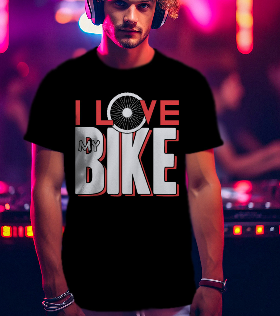 I Love My Bike Bicycle Wheel T-Shirt