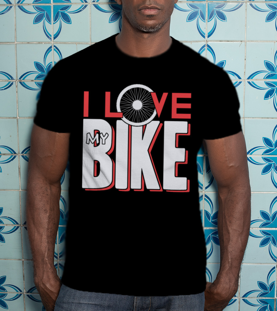 I Love My Bike Bicycle Wheel T-Shirt