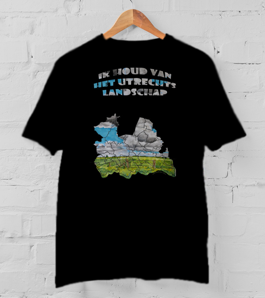 Ik Houd Van Het Utrechts Landschap Aquarel Kaart Kunstwerk T-Shirt