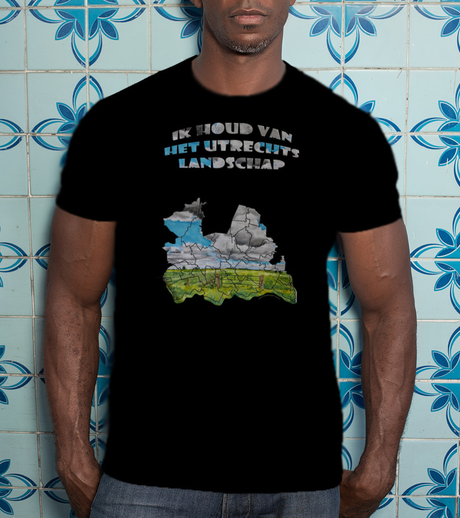 Ik Houd Van Het Utrechts Landschap Aquarel Kaart Kunstwerk T-Shirt
