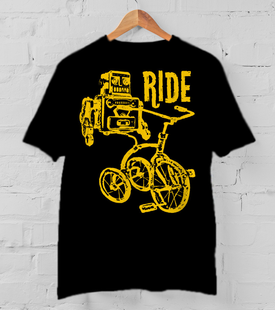 I Want To Ride My Tricycle Robot On Trike Vintage Style RIDE T-Shirt
