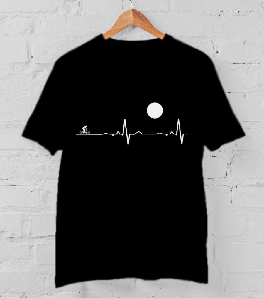 Cycling Heartbeat Under The Sun T-Shirt