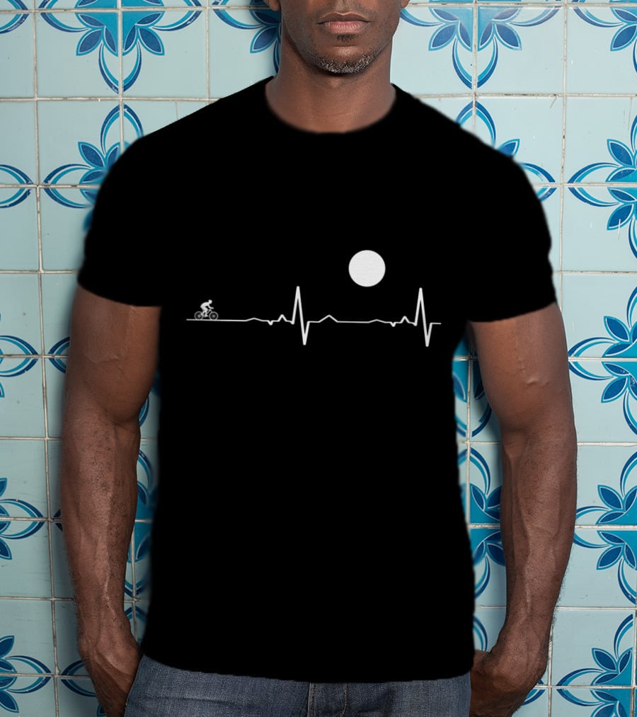 Cycling Heartbeat Under The Sun T-Shirt