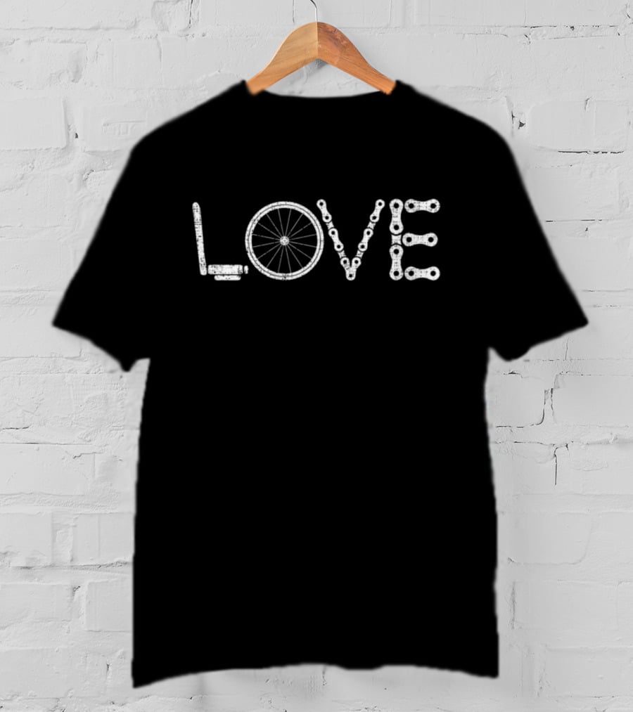 Love Bicycle Cyclist Chain Wheel T-Shirt