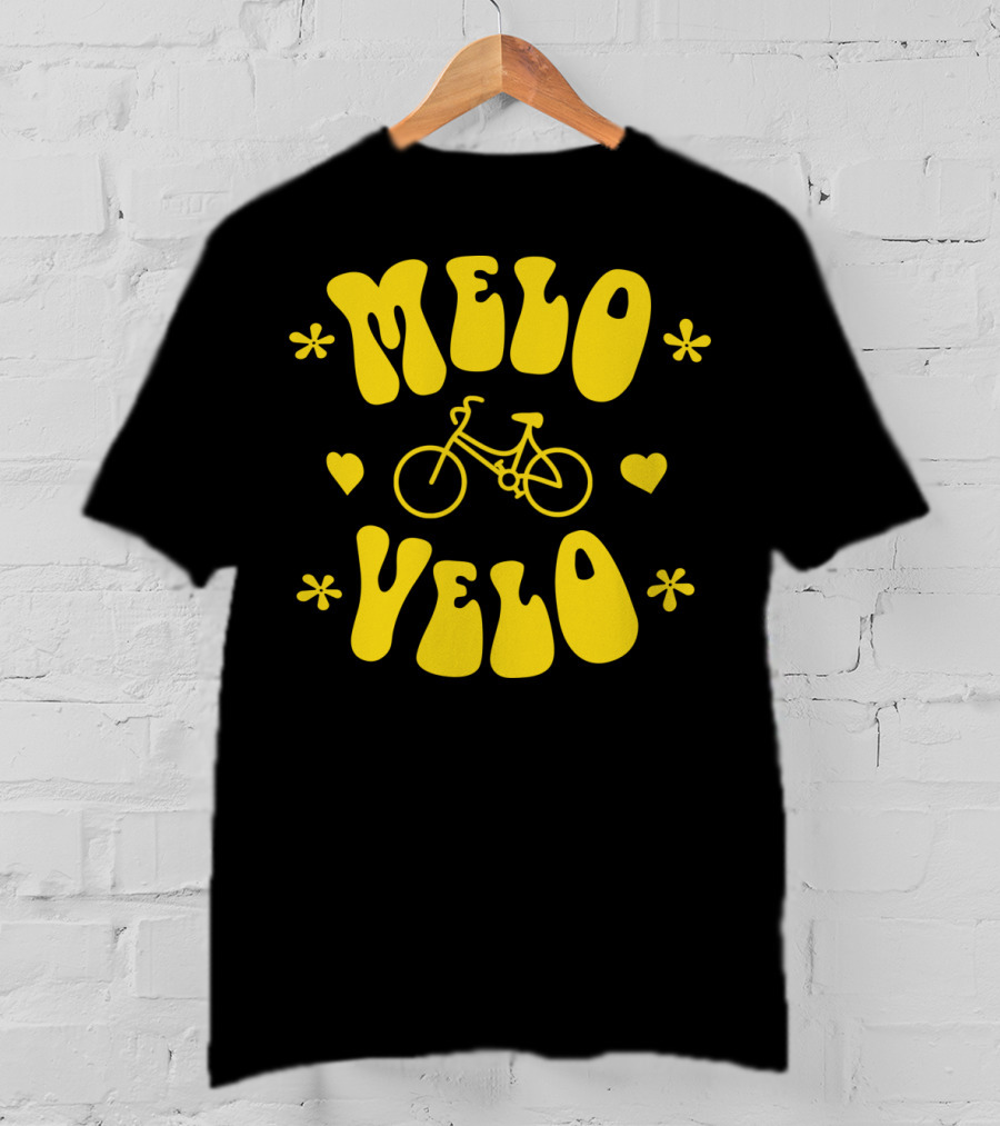 Melo Velo Bicycle Heart Flowers T-Shirt