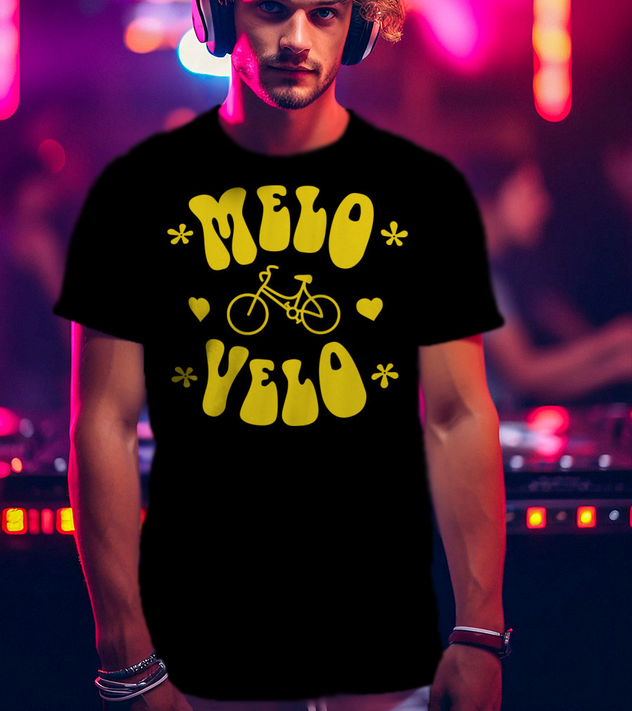 Melo Velo Bicycle Heart Flowers T-Shirt