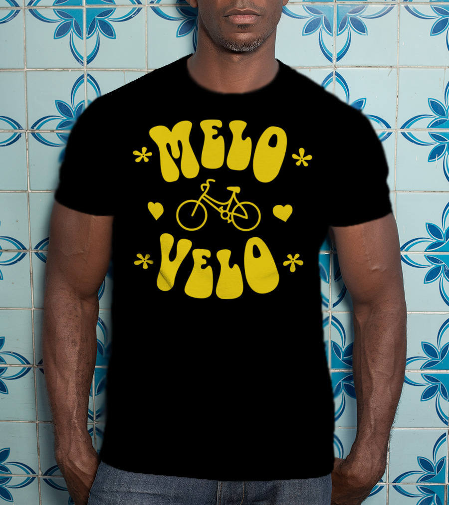 Melo Velo Bicycle Heart Flowers T-Shirt