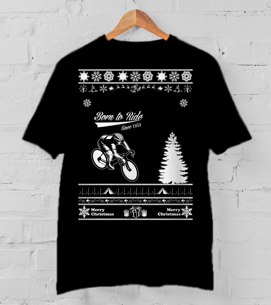 Born To Ride Merry Christmas Since 1953 T-Shirt